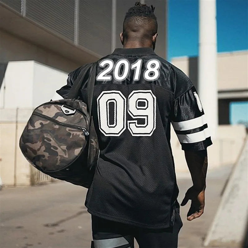 2019 NEW Brand Men Tshirt Quick Dry Breathable T-Shirts Men Soccer Jersey Shirt Sports Loose Bodybuildi T-Shirt Size M-XXL